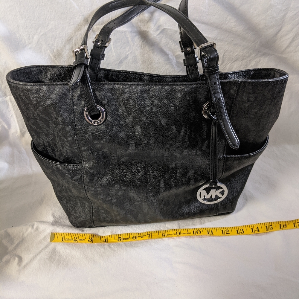 Michael Kors large black leather tote